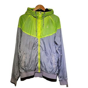 𝅺DOUBLE Needle Men's Streetwear Grey and Yellow Windbreaker Jacket